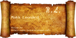 Makk Leonárd névjegykártya